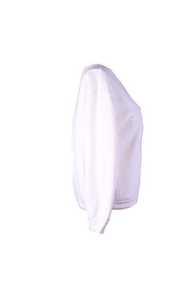 trender 3 İp Ş Fleece-Lined O Neck Ecru Women's Sweatshirt 26Kdt1000008