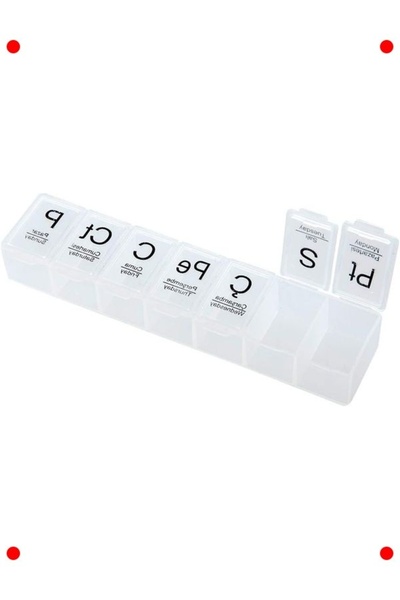 ulupazarlama Weekly 7 Day Compartmentalized Medicine Storage Box Organizer