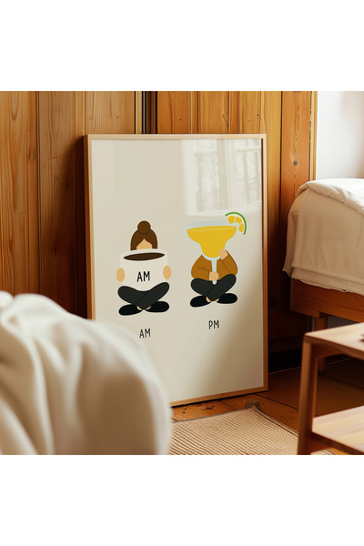 ARTHOUSECOLLECTIVE Am Pm Poster - Coffee Collection - Unframed Poster in Painting Sizes