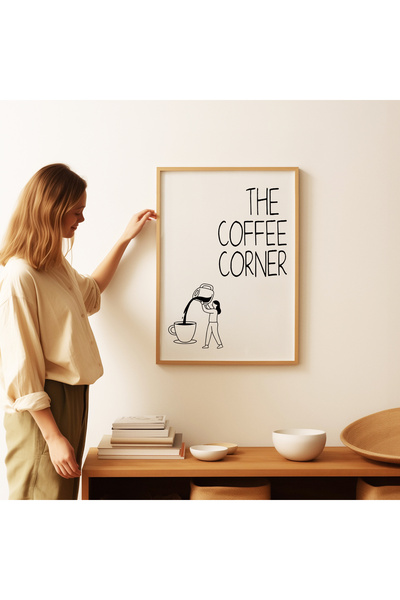 ARTHOUSECOLLECTIVE The Coffee Corner – Minimal Coffee Corner Poster - Unframed Poster in Painting Sizes