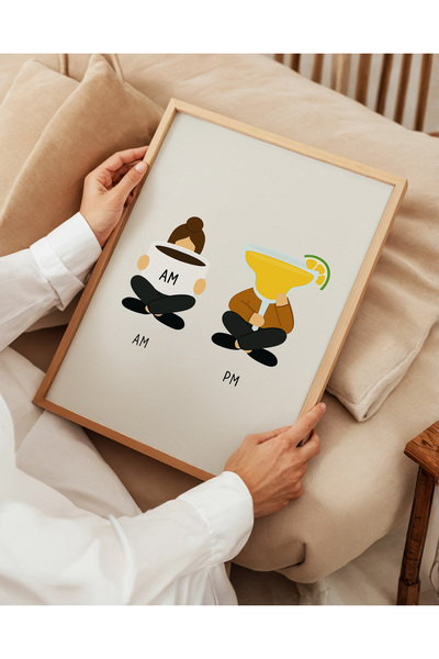 ARTHOUSECOLLECTIVE Am Pm Poster - Coffee Collection - Unframed Poster in Painting Sizes