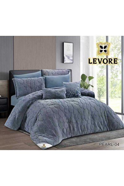 Levore مفرش الشتاء الفاخر بيراال 8 قطع نفرين