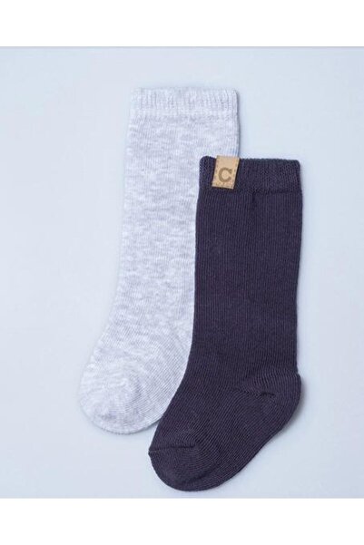 Caramell جوارب للأطفال مكونة من قطعتين باللون الأزرق الداكن