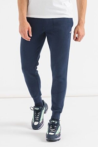 Tommy Jeans Sports Pants Cotton Blend with Side Pockets, Navy, L