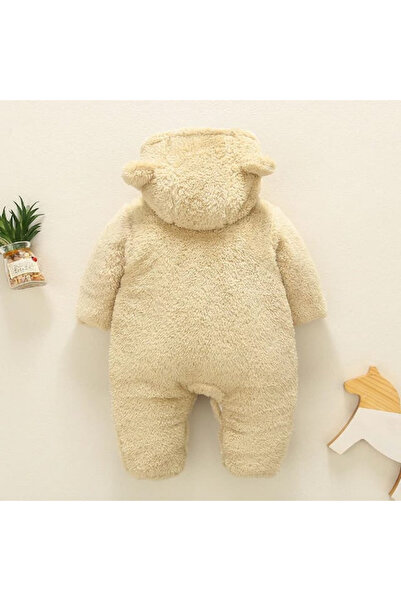 Superbaby Cream plush jumpsuit - Bear