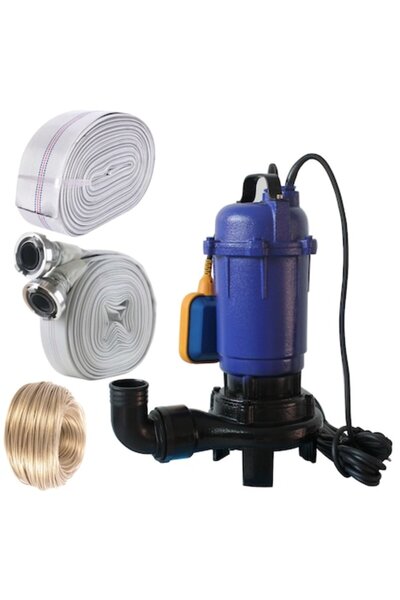 Campion Set pompă pentru apă murdară Zenith 3,0 kW, 15 m³/h, 2" cu tocător și plutitor, include 20 m de apă de 2"