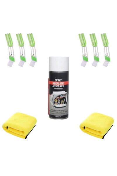 OEM Accesoriu detailing 2 in 1 pensula par moale- 6 buc + 2 lavete microfibra...