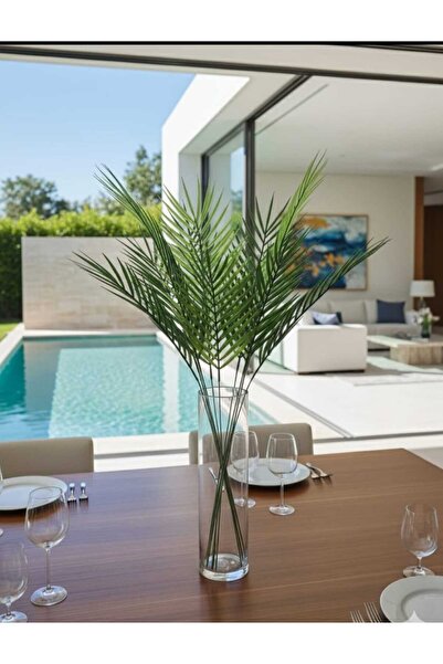 ENRUFLORA Yapay Areka Palmiye Demeti 9 Dallı Salon Balkon Ev Dekor Süsü