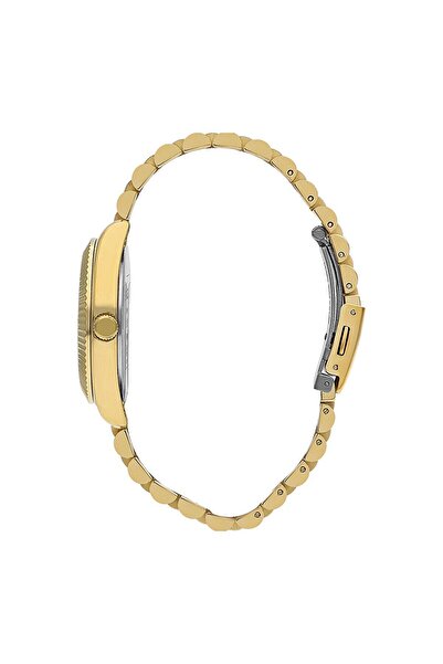 Slazenger Sl.09.1947.4.09 Women's Wristwatch |   35mm Gold Color Case, Dark Blue Dial