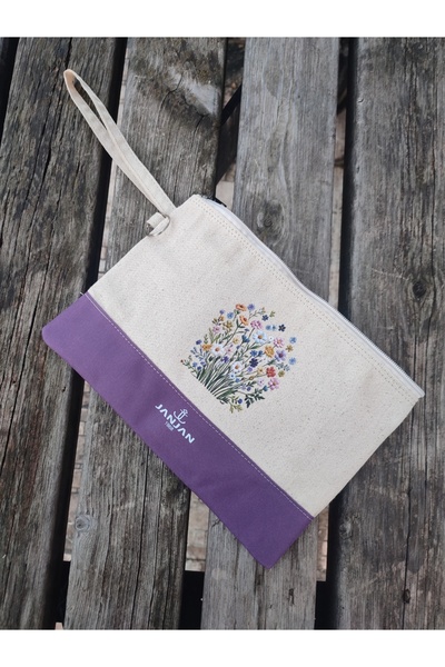 JANJAN Портфель, клатч, сумка на ремінці та гаманець, натуральна полотняна сумка