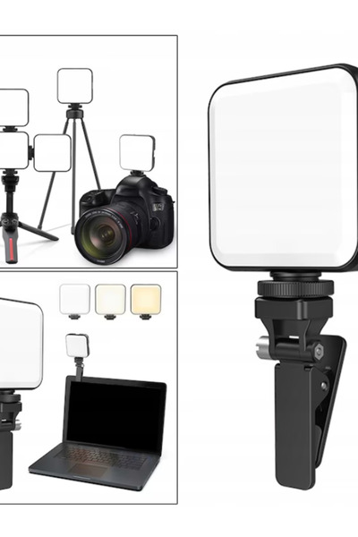 OEM Portable LED lamp, rechargeable, 3 light shades, for laptop, camera and vlogging