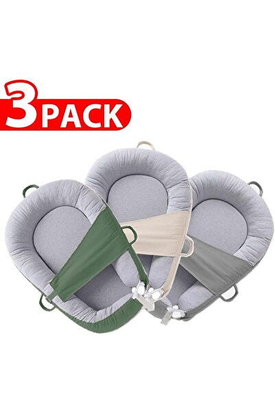 Margoun Baby Lounger, Baby Nest for Newborn Crib, Detachable Washable Bed -3 Pack