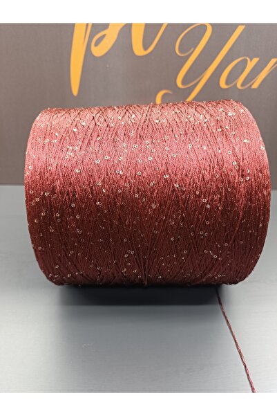 Pİ Yarn Pullu el örgü ipi 1350 gr bordo
