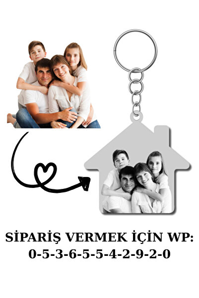 lazerizi Kişiye Özel Lazer İşleme Resimli Ev Anahtarlık