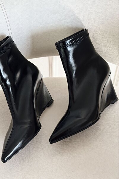 I Love Shoes Γυναικείες μπότες με τακούνι Valoti Μαύρο ματ δέρμα