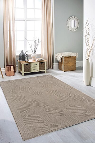 Esperya Home Rölyef Halı Yolluk Vizon | Kaymaz Taban | Makinada Yıkanabilir |...