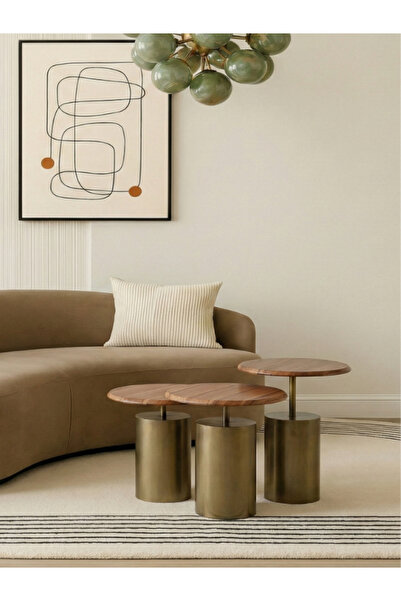 mobistoremobilya Toskana Walnut Zigon Sehpa Seti