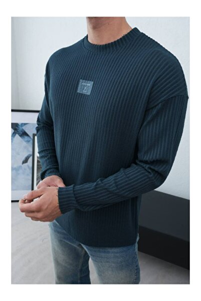 perasttesktil Men's Crew Neck Oversized Sweatshirt