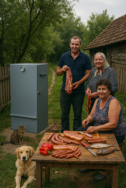 RT Afumatoare Rumegus Carnat Carne Branza Peste Alimente Clisa, Tabla Zincata 80x30x40cm