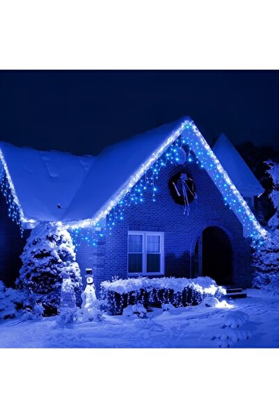 OEM Anedius Christmas Icicle/Curtain Lights, 25m, 500 LEDs, Flash, Fringes, Interconnectable, IP44, Blue