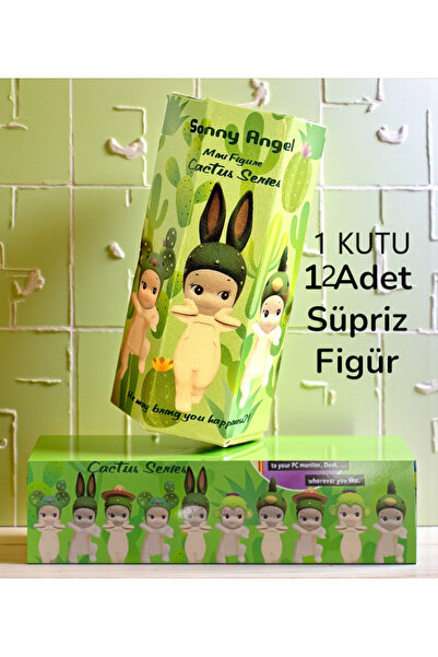 Kılıforyum Sony Angel Cactus 12-Piece Mini Figure Set Surprise Phone Topper Figure 1 Box 12 Pieces Toy Figures