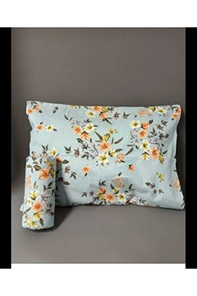 karanihome طقم ملاءات سرير مزدوجة كبيرة الحجم بنقشة زهور باللون الفيروزي