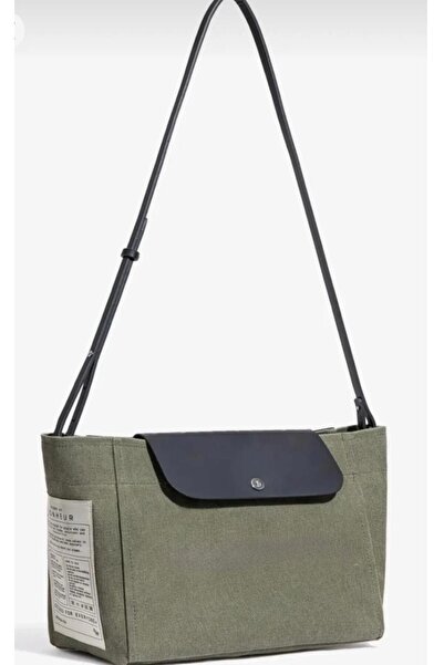 gül sezgin butik Women's Khaki Color Tarnished Canvas Covered Bag