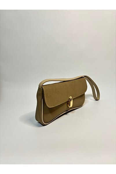 Beshora Juliet Dark Beige Suede Women's Shoulder and Shoulder Bag