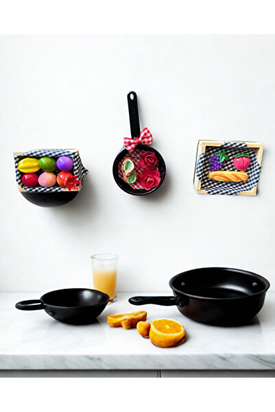 Home Minyatür Ev Mutfak Eşyası Magnet 3 Adet