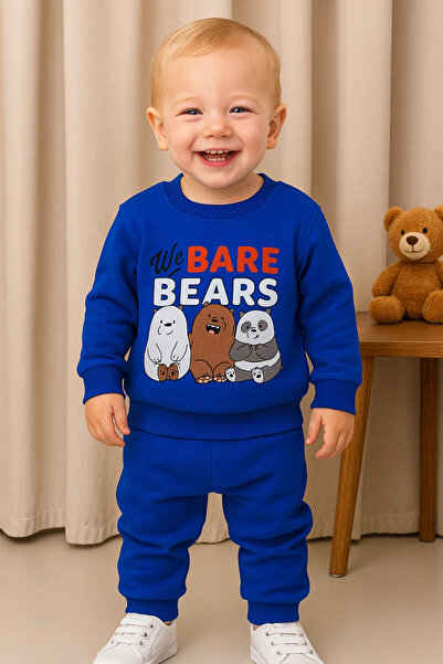 MGO KİDS ملابس أطفال للأولاد الرضع مطبوعة 100% قطن ممشط 2 خيط طقم من قطعتين