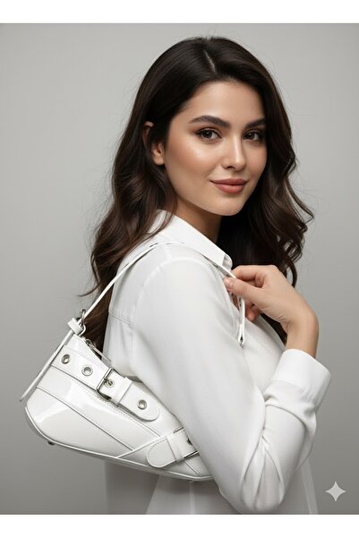 adissa collection Baguette Bag with Metal Ring Buckle |   Punk Hobo with Silv...