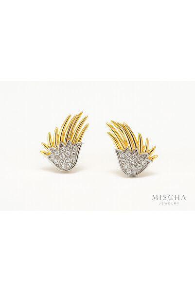 mischa jewelry Angel Wings Earrings Sparkling Design-Gold/Silver