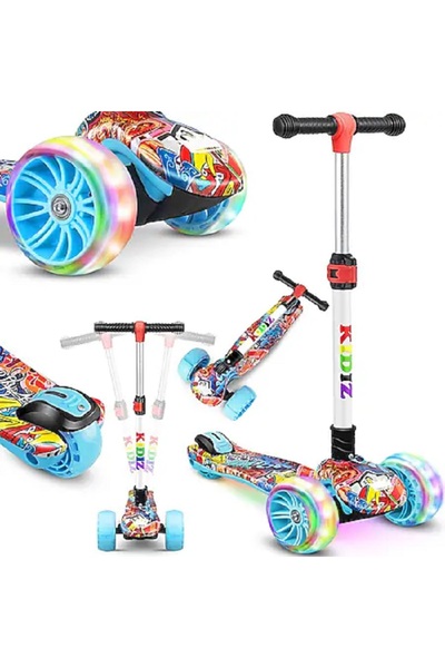 Kidiz X-Pro2 Kids Scooter, Three-Wheel Scooter with LED Light-Up Wheels