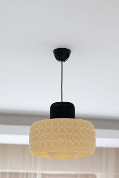 Modello Craft Modern Dalga Desenli 3D Tasarım Avize – E27 Duy Uyumlu, Şık Dek...