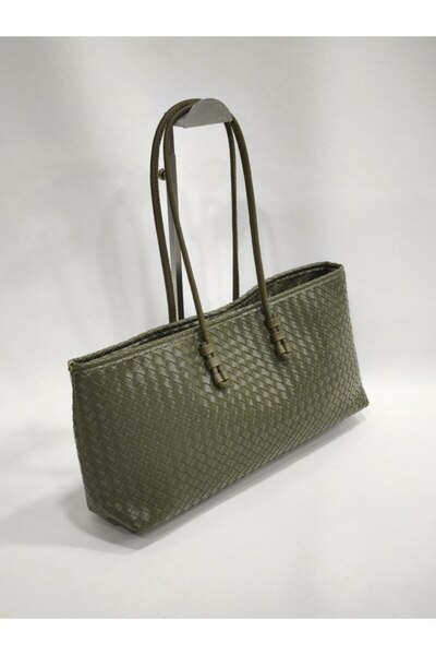 adissa collection Knitted Maxi - Large Shoulder Bag with Woven Pattern |   Dr...