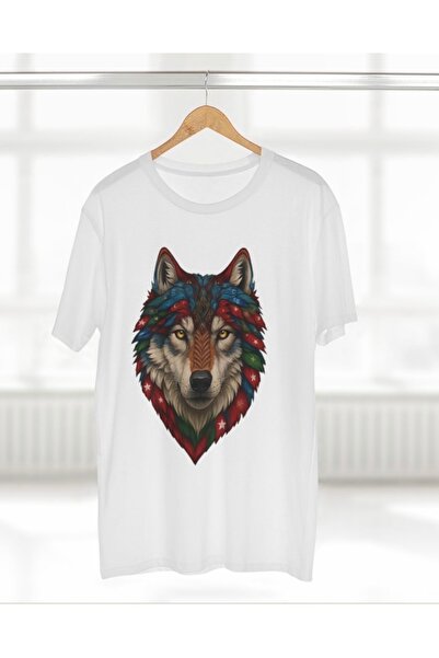 mrmubomen Oversized Mold Cotton Tshirt with Sky Blue Patterned Flag