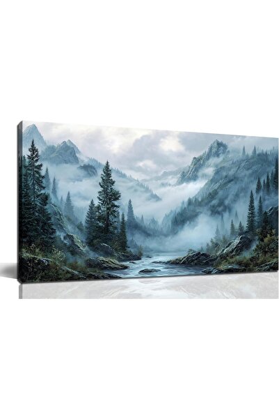 ALAYRA International لوحة فنية جدارية جميلة بإطار كبير من القماش مقاس 60×120 ...