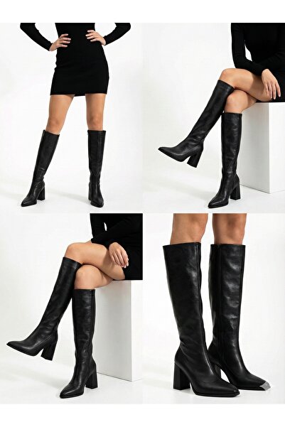 Tamdabu Ayakkabı حذاء نسائي أسود بمقدمة مدببة ونعل غير قابل للانزلاق أنيق وقا...