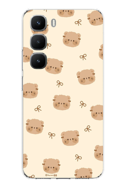 TechTree حافظة سيليكون متوافقة مع هاتف Infinix Hot 60 Pro بتصميم دببة لطيفة B...