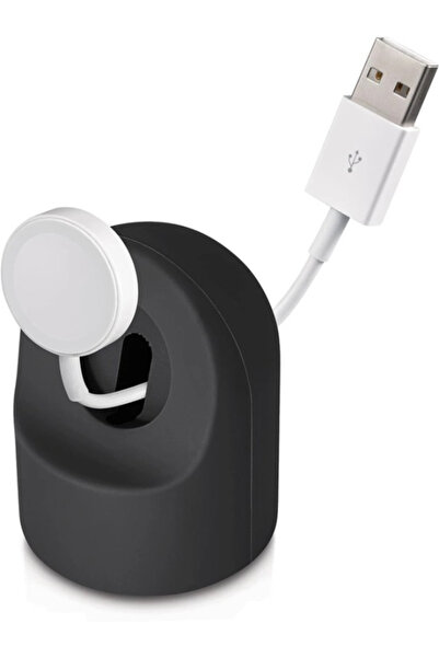 OEM Black silicone charging stand, compatible with Apple Watch, Samsung and Huawei, stable and compact