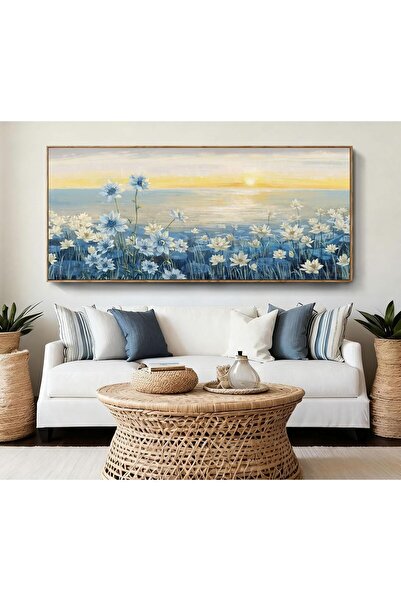 ALAYRA International لوحة فنية جدارية جميلة بإطار كبير من القماش مقاس 60×120 ...