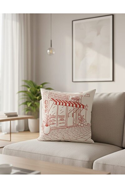 Etnik Dekor Special Design Sketch Bakery Patterned Digital Printing Single Th...