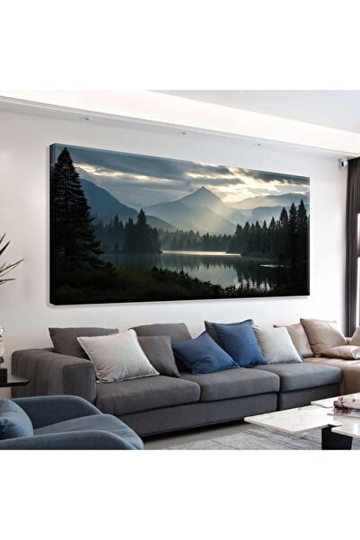 ALAYRA International لوحة فنية جدارية جميلة بإطار كبير من القماش مقاس 60×120 ...