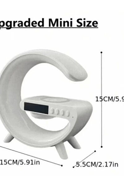 OEM RGB Wireless Charger with BT Speaker, Clock, Sunrise, 16M Colors – iPhone/Android