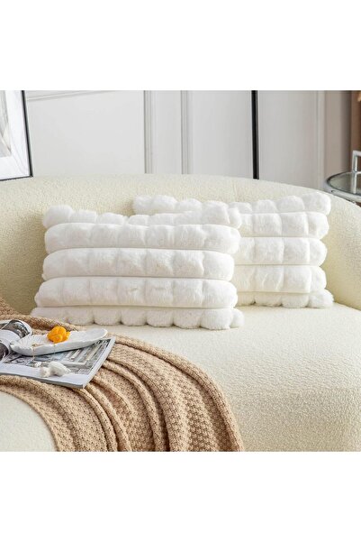 KASTWAVE مجموعة من قطعتين من أغطية الوسائد المصنوعة من الفرو الصناعي مقاس 12×...