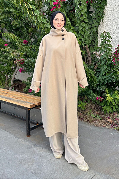 Ovn. Triline 3 Button Cashmere Coat - Beige