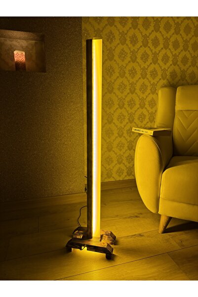 Store Bluetooth Kontrollü Dimmer ve Zaman Ayarı El Yapımı Gün İşığı Ahşap LED...