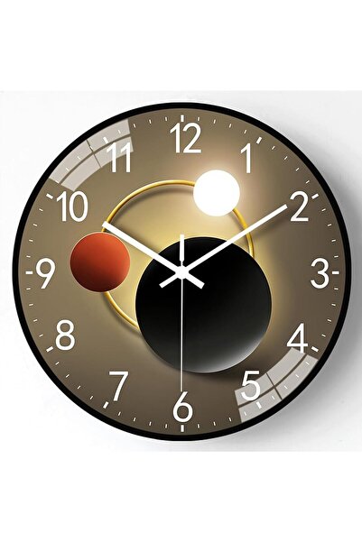 AnnuoYi ساعة حائط صامتة غير دقات مقاس 12 بوصة (أسود)