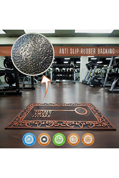 Aishini Front Door Mat 75 x 45 cm Elite Heavy Duty Non-Slip Low Pile - Golden Brown