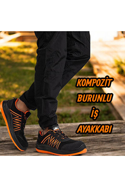 Nihomall20 Botsan KOMPOZİT BURUNLU İŞ SPOR AYAKKABI ORTOPEDİK